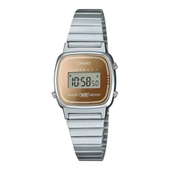 Ure<Casio Rustfrit Stål Digital Ur med Alarm Grå