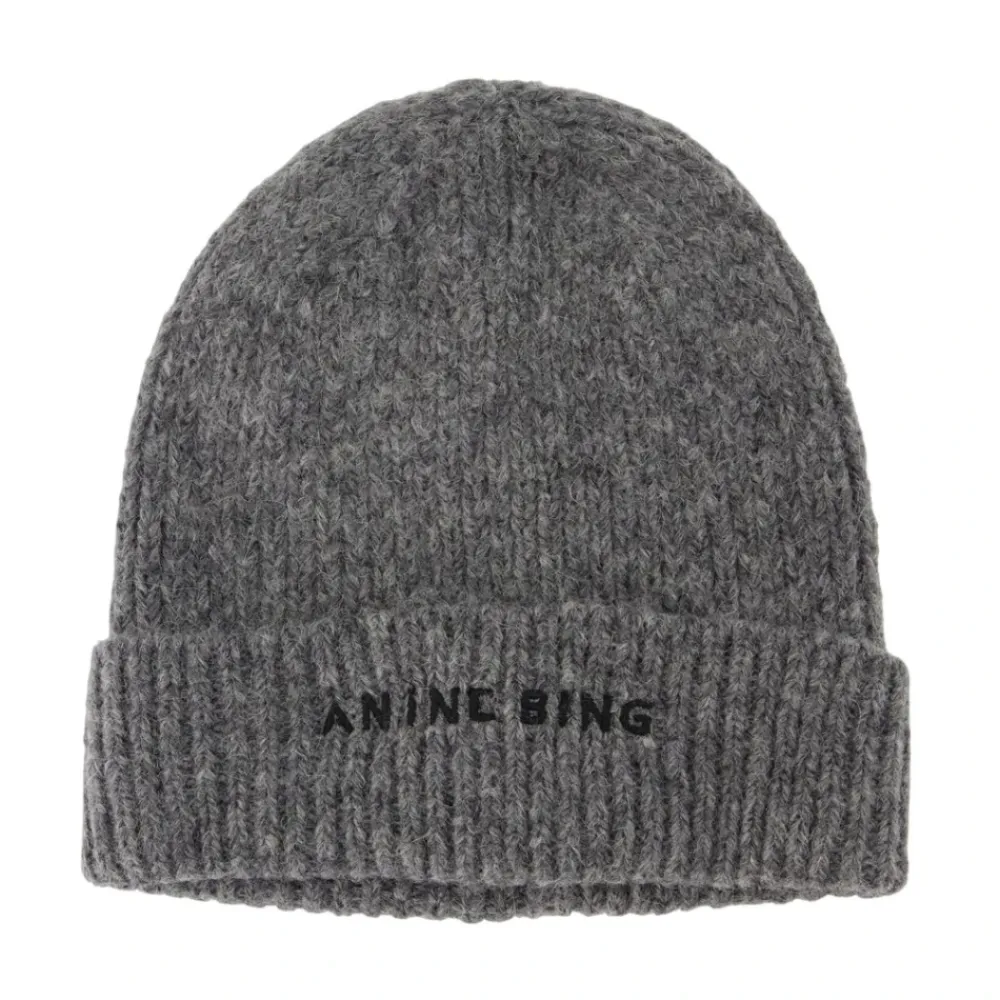 Huer & Kasketter^Anine Bing Uld Beanie med Alpaca Grå