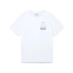 T-Shirts<Casablanca Gradient Square Printed White T-shirt Hvid