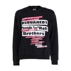 Sweatshirts<Dsquared2 Grafisk Print Urban Sweatshirt Sort