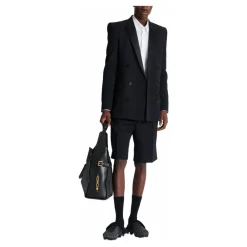 Jakkesæt^Balmain Grain de poudre blazer med satin revers Sort