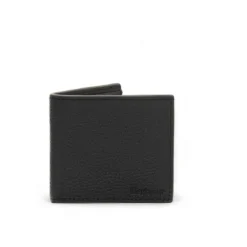 Punge & Kortholder<Barbour Grain Leather Billfold Wallet Sort