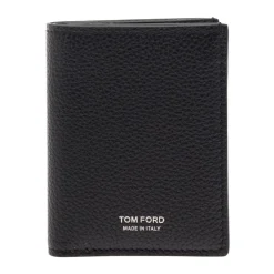 Punge & Kortholder<Tom Ford Grain Leather Folding Cardholder Sort