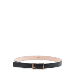 Bælter<Versace Greca Goddess læderbælte 3 cm Sort