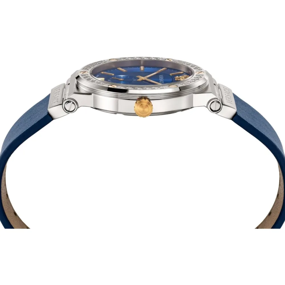 Ure<Versace GRECA LOGO sølv/guld ur Grå