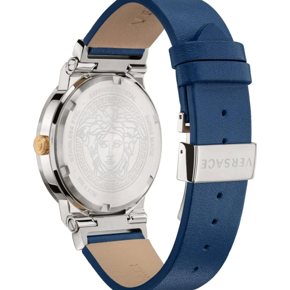 Ure<Versace GRECA LOGO sølv/guld ur Grå
