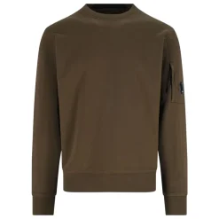 Trøjer|Sweatshirts<C.P. Company Crewneck Sweatshirt med Lynlåslomme Grøn