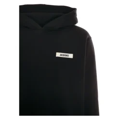 Trøjer<Jacquemus Gros Grain Hoodie Sort