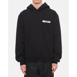 Trøjer<Jacquemus Gros Grain Hoodie Sort