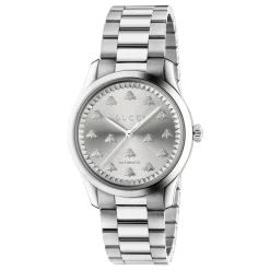 Ure<Gucci G-Timeless Sølv 38mm Multibee Ur Grå