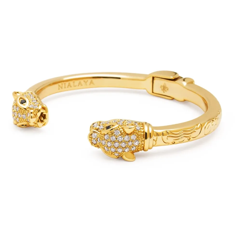 Smykker<Nialaya d CZ Panther Armbånd Gul