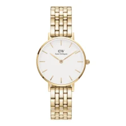 Ure^Daniel Wellington Guld Petite Link Ur Hvid
