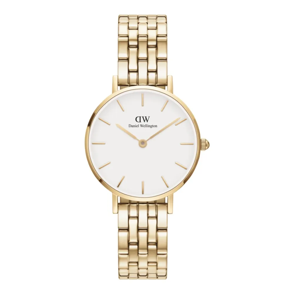 Ure^Daniel Wellington Guld Petite Link Ur Hvid