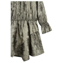 Kjoler & Nederdele<Zadig & Voltaire Gylden Metallic Kjole med Flæsedetaljer Gul