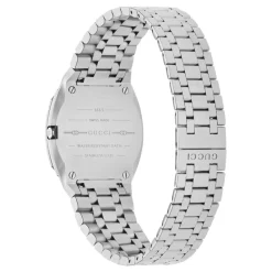 Ure<Gucci 25H Diamantbesat Ur med Rustfrit Stållænke Grå