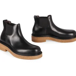 Chelsea Boots<Bottega Veneta Haddock Læder Chelsea Støvler Sort