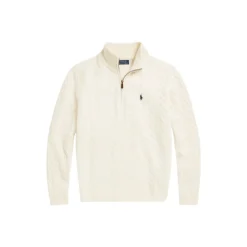 Strik<Polo Ralph Lauren Halvlynlås Sweater Beige