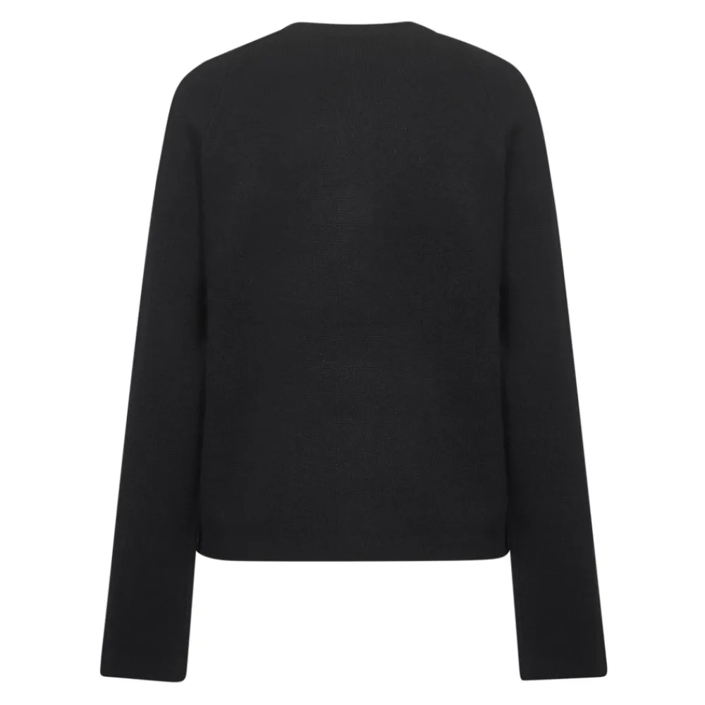 Striktrøjer & Sweatere<TotêMe Hammered Button Cardigan Sort