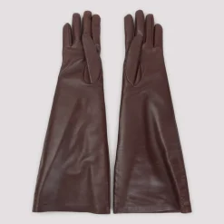 Handsker^Saint Laurent Handsker i lammeskind Brun