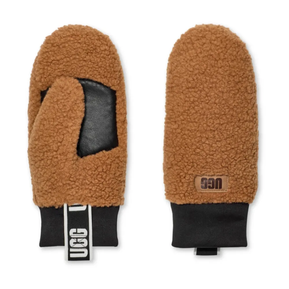 Handsker<UGG Handsker fluff Chestnut Brun