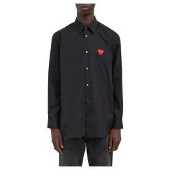 Skjorter<Comme des Garçons Play Heart Button Down Shirt Sort