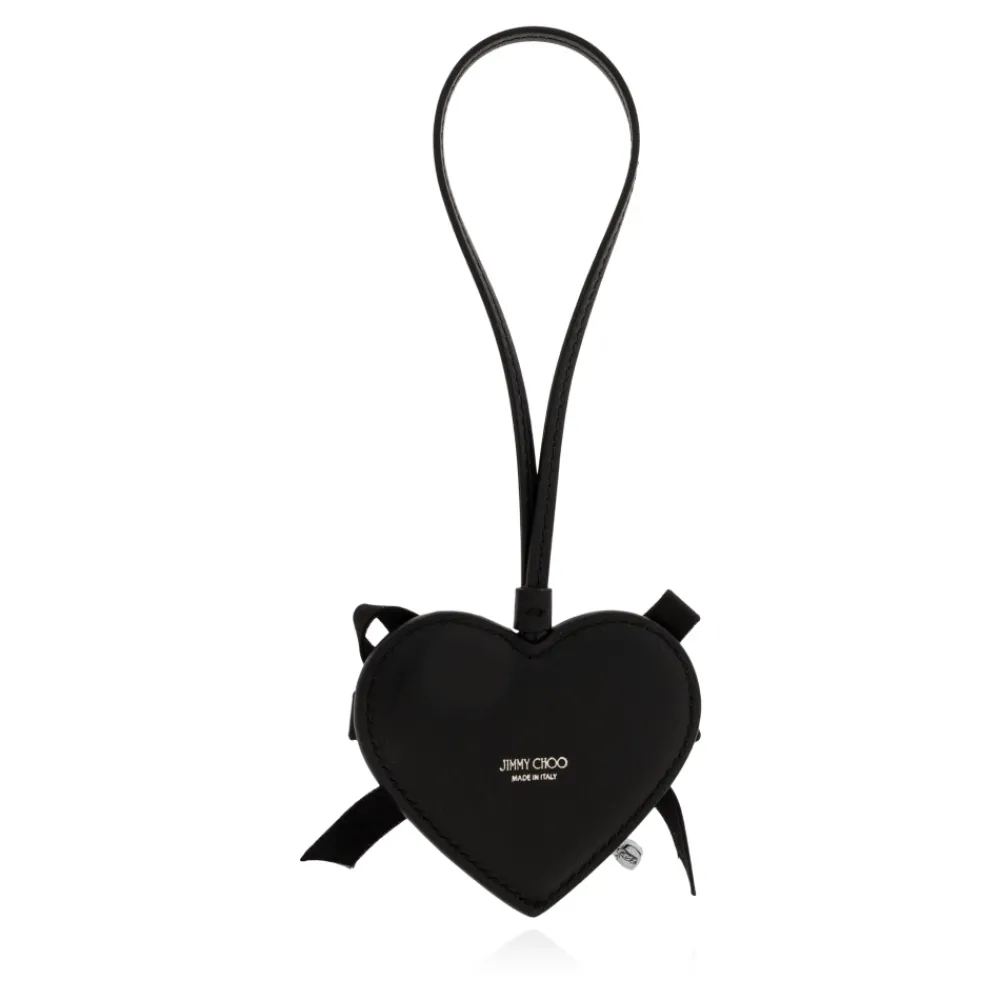 Tilbehør Til Tasker^Jimmy Choo Heart Charm Zan Sort