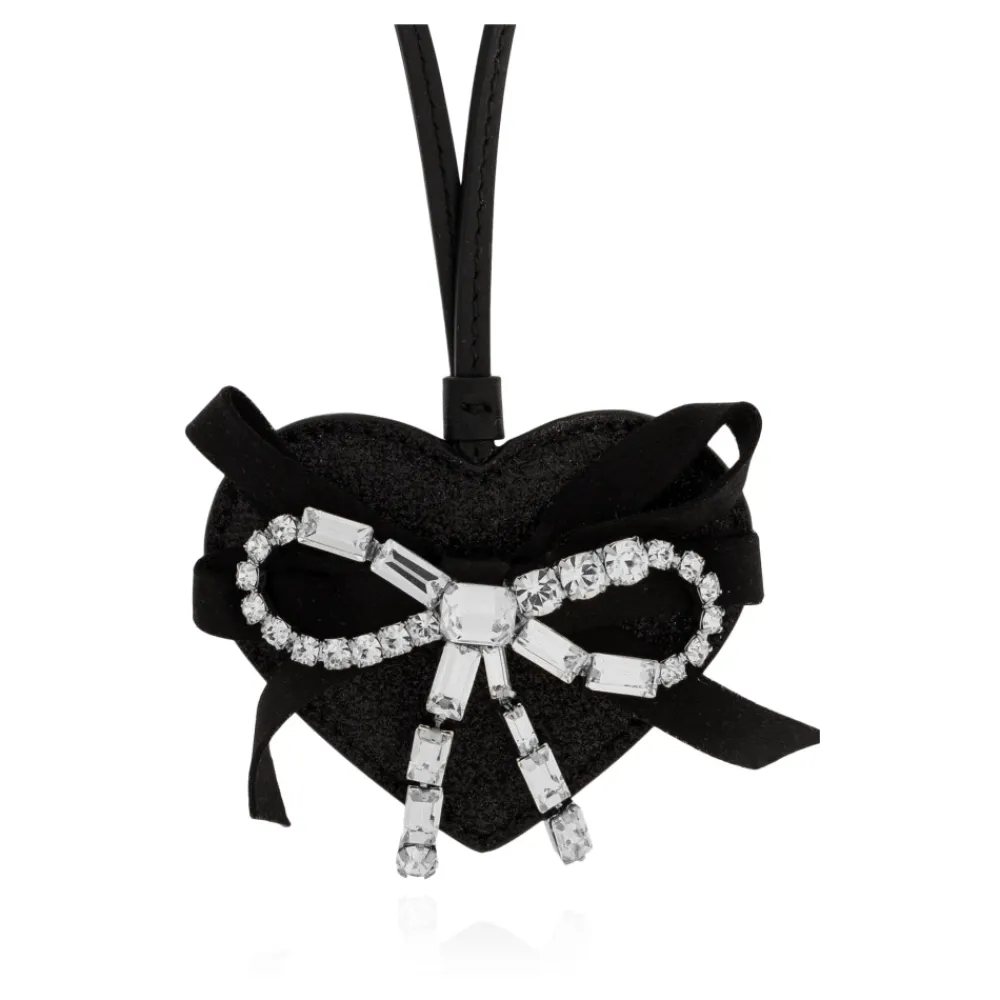 Tilbehør Til Tasker^Jimmy Choo Heart Charm Zan Sort