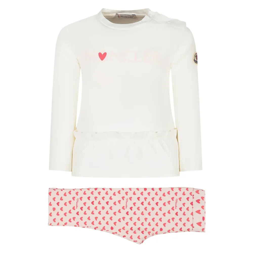 Bodystocking & Sæt<Moncler Heart Print Cotton Jersey Set Multifarvet