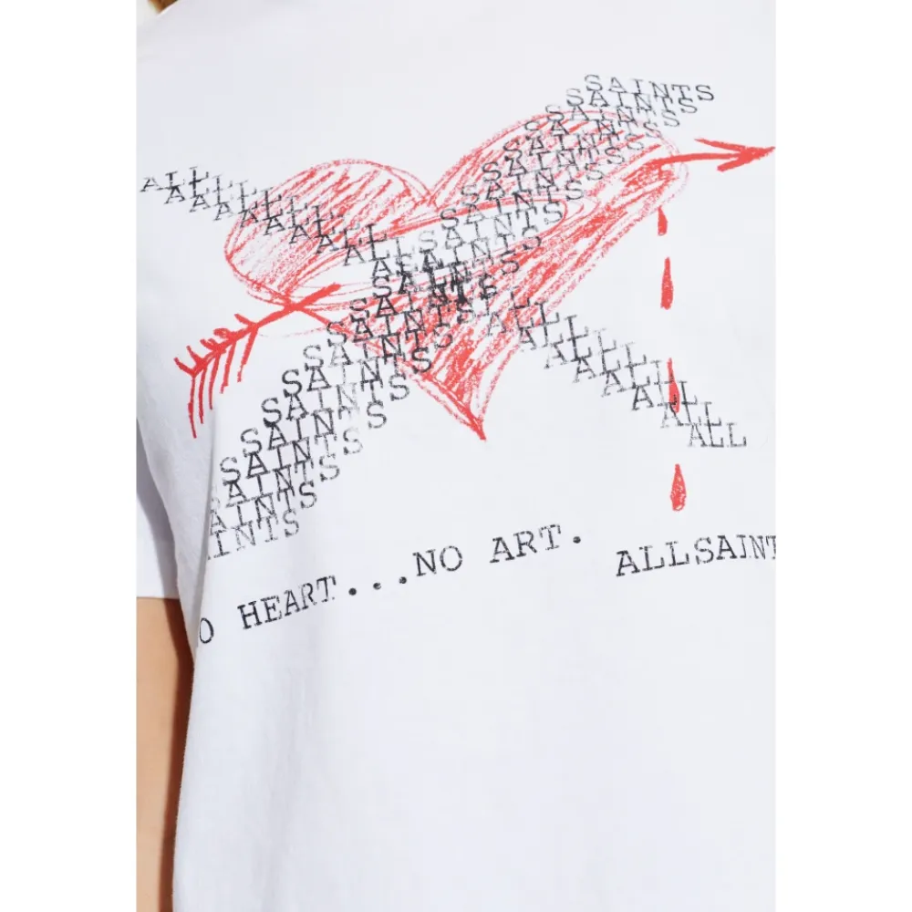 T-Shirts^AllSaints Heartache Lisa T-Shirt Hvid