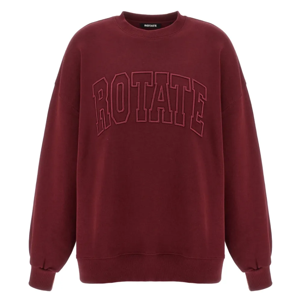 Sweatshirts|Striktrøjer & Sweatere<ROTATE Birger Christensen Heavy Sweat Crewneck Rød