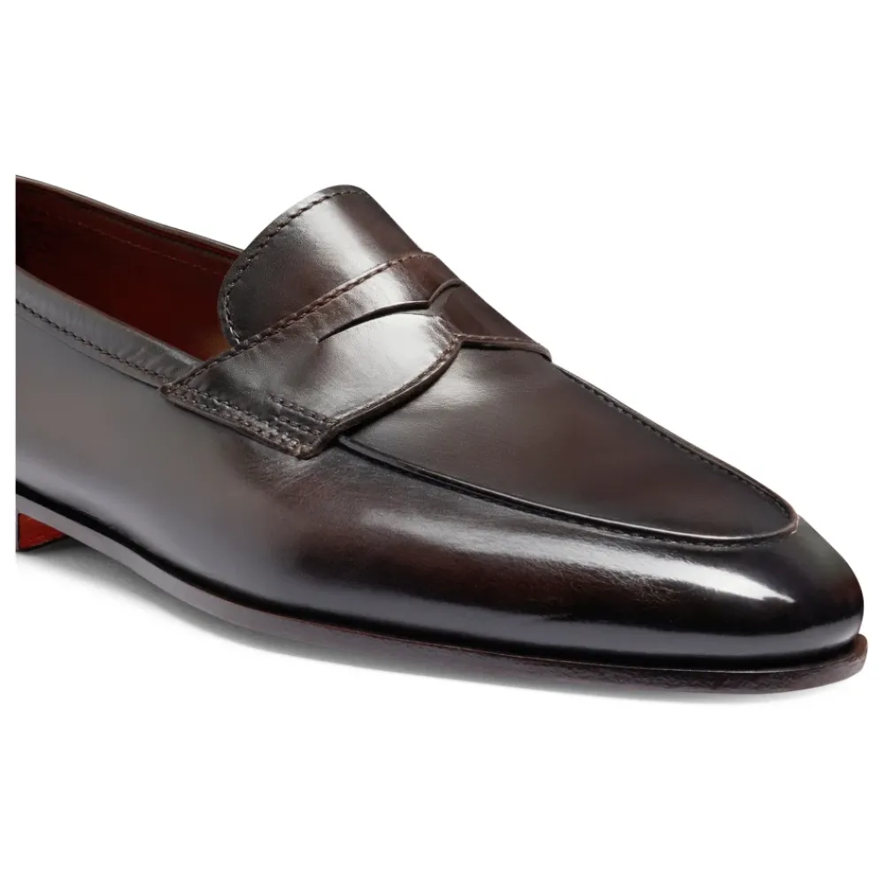 Loafers<Santoni Herre læder Carlo loafers Brun