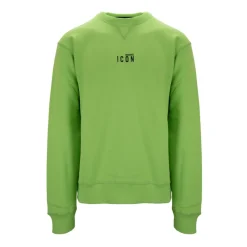 Sweatshirts<Dsquared2 Herre Pullover Sweatshirt med Icon Print Grøn