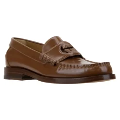 Loafers<Gucci Herre Slip-On Læder Loafers Brun