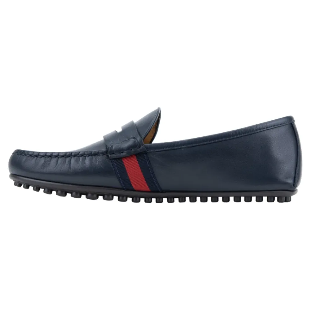 Loafers^Gucci Herre Slip-On Loafers Lædersko Blå