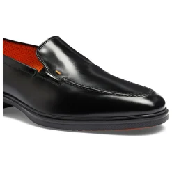 Loafers<Santoni Herres læder Easy loafer Sort