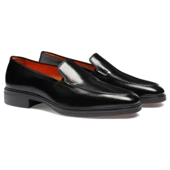 Loafers<Santoni Herres læder Easy loafer Sort