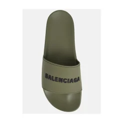 Sandaler<Balenciaga Herresandal i khaki med 3D-logo Grøn