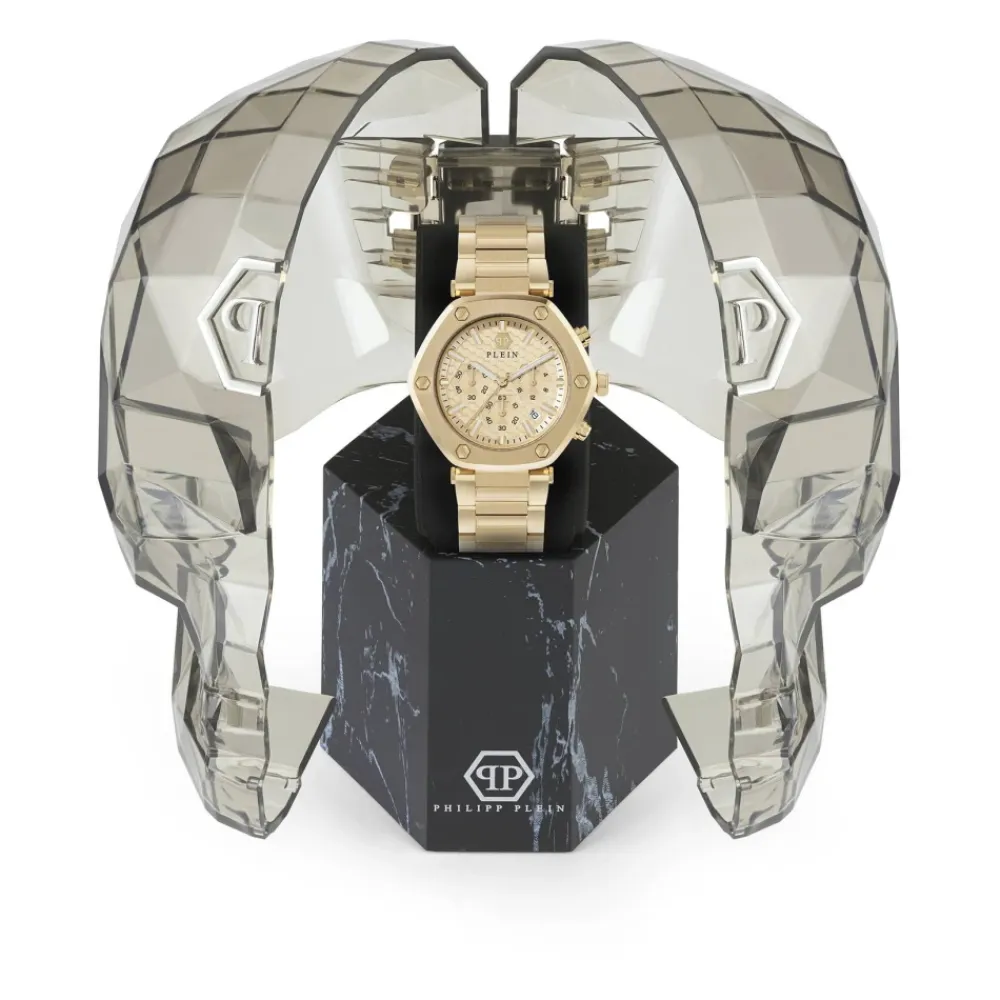 Ure^Philipp Plein Hexagon Chrono d Ur Gul