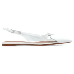 Ballerina Sko<Alaïa Hjerte-motiv slingback flade sko Hvid