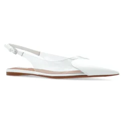 Ballerina Sko<Alaïa Hjerte-motiv slingback flade sko Hvid