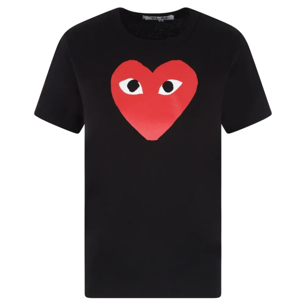 T-Shirts^Comme des Garçons Play Hjerteprint T-shirt Sort