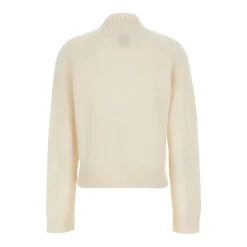 Striktrøjer & Sweatere^Allude Højhalset jumper med ribstrikket design Hvid
