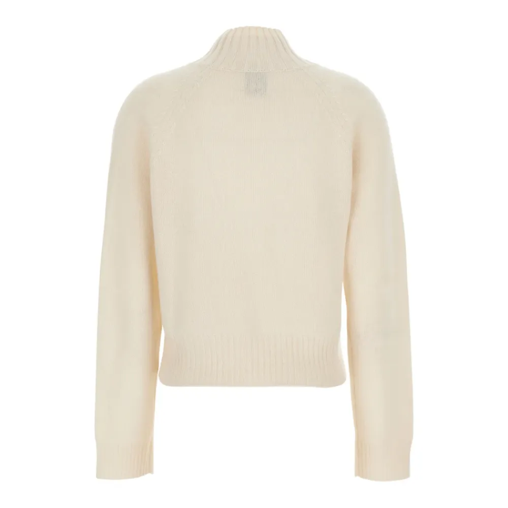 Striktrøjer & Sweatere^Allude Højhalset jumper med ribstrikket design Hvid