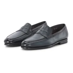 Loafers<Santoni Håndlavet læderloafer med moderne twist Blå