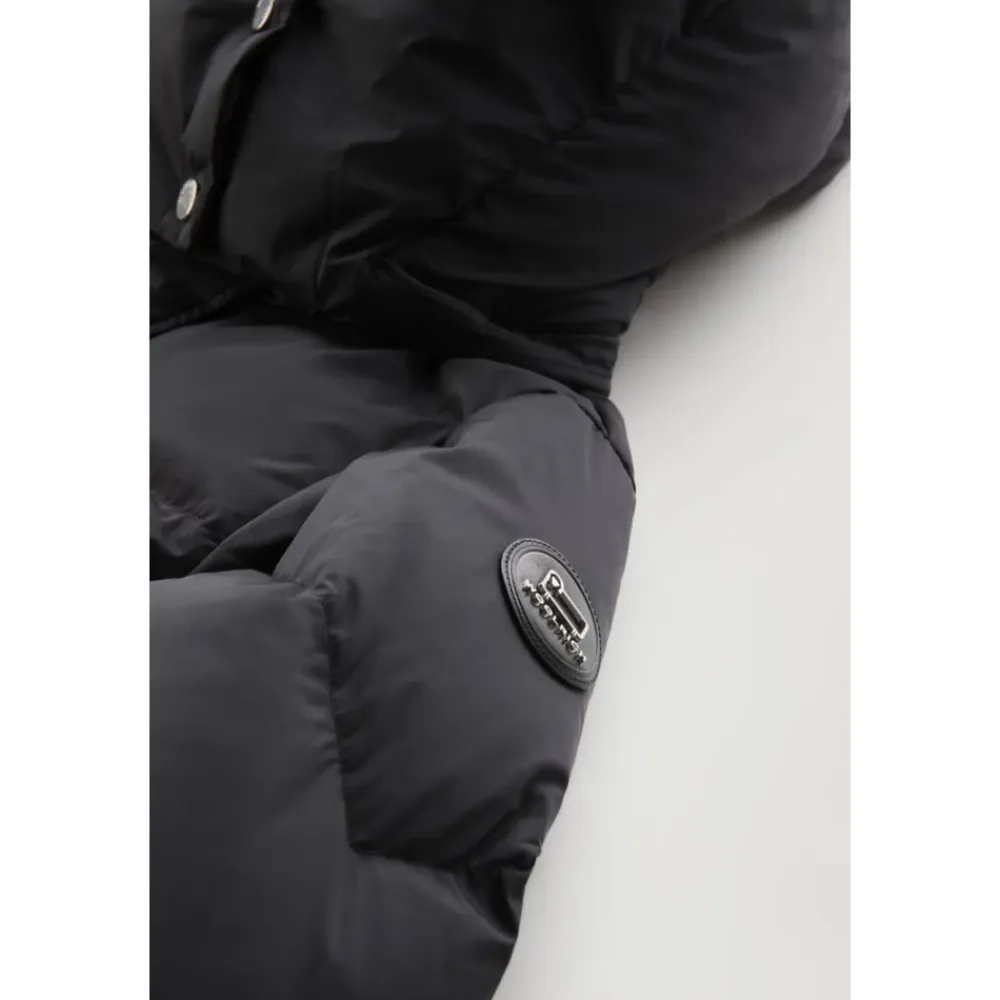 Frakker<Woolrich Hollow Lang Parka med Street Style Detaljer Sort