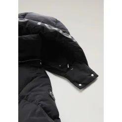 Frakker<Woolrich Hollow Lang Parka med Street Style Detaljer Sort