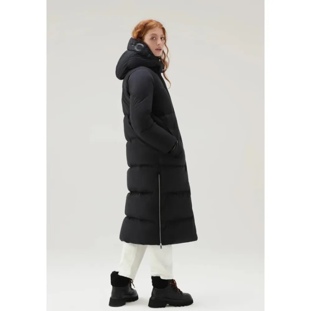 Frakker<Woolrich Hollow Lang Parka med Street Style Detaljer Sort