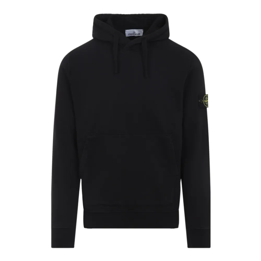 Trøjer<Stone Island Hoodie Sweater Sort