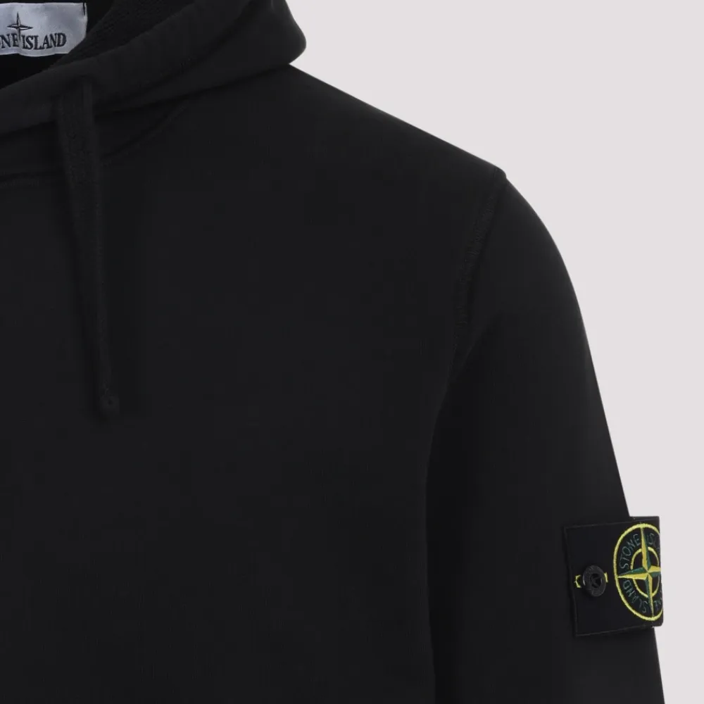 Trøjer<Stone Island Hoodie Sweater Sort