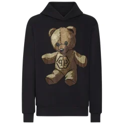 Trøjer<Philipp Plein Hoodie Sweatshirt Teddy Bear Sort